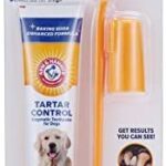 Arm & Hammer for Pets Tartar Control Kit for Dogs | Contains Toothpaste, Toothbrush & Fingerbrush | Reduces Plaque & Tartar Buildup | Safe for Puppies, 3-Piece , Beef Flavor