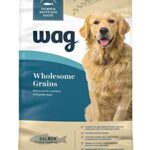Amazon Brand – Wag Dry Dog Food, Salmon and Brown Rice, 30 lb Bag (Packaging May Vary)