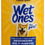 Wet Ones for Pets Deodorizing Multi-Purpose Dog Wipes With Baking Soda | Dog Deodorizing Wipes For All Dogs in Tropical Splash Scent, Wet Ones Wipes for Deodorizing Dogs | 50 Ct Cannister Dog Wipes