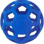 JW Hol-ee Roller Dog Fetch Treat Dispenser Puzzle Ball; Medium 4.5 Inch Diameter
