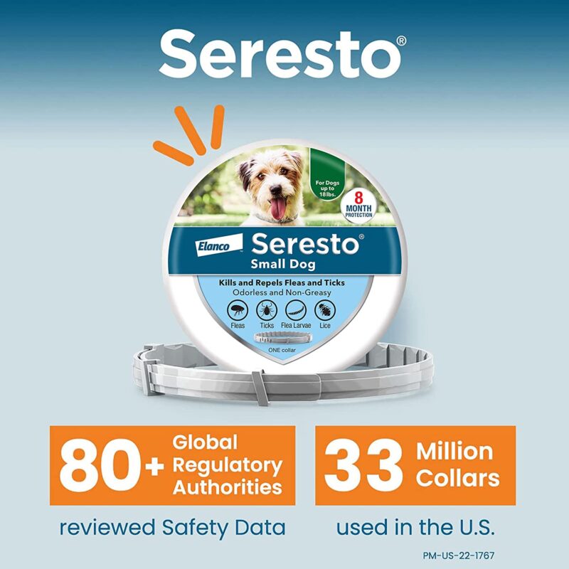 Seresto Flea and Tick Collar for Dogs, 8-Month Flea and Tick Collar for Small Dogs (Up to 18 Pounds), 1 Pack - Image 3