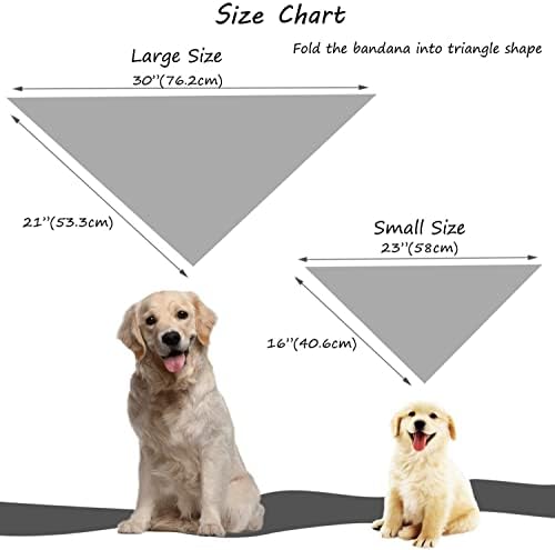 DOGWONG Dog Bandana Cotton Washable Soft Dog Bibs Scarf, Adjustable Kerchief Square Dog Bandanas for Small Large Dogs - Image 6
