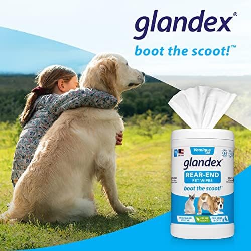 Vetnique Labs Glandex Dog Wipes for Pets Cleansing & Deodorizing Anal Gland Hygienic Wipes for Dogs & Cats with Vitamin E, Skin Conditioners and Aloe (75ct) - Image 7