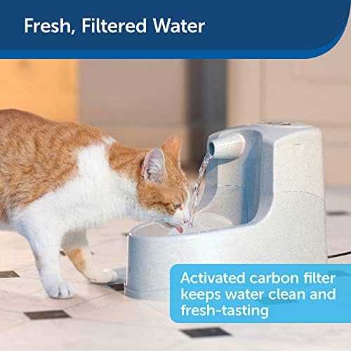 PetSafe Drinkwell Mini Pet Fountain for Cats & Small Dogs- Water Filter Included- Flowing Dispenser Encourages Hydration- Adjustable Knob Enables Water Flow Customization- Perfect for Small Spaces - Image 3