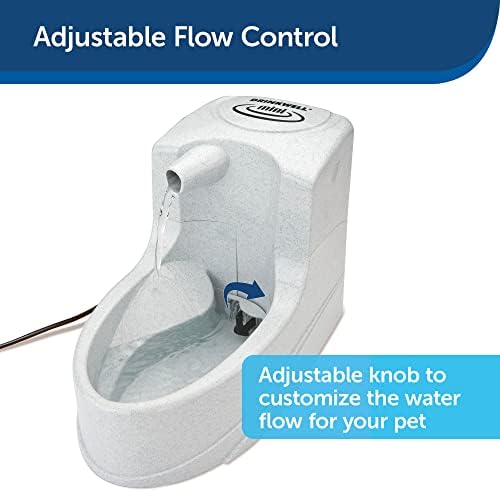 PetSafe Drinkwell Mini Pet Fountain for Cats & Small Dogs- Water Filter Included- Flowing Dispenser Encourages Hydration- Adjustable Knob Enables Water Flow Customization- Perfect for Small Spaces - Image 5