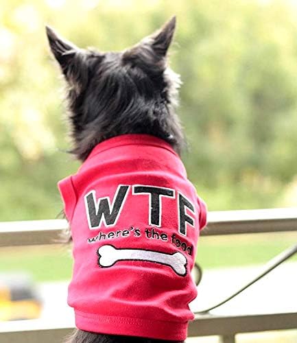 Parisian Pet Funny Cute Dog Cat Pet Shirts Caution Can't Control My Licker, I Work Out, Little Monster, WTF, BFF, Bling $, Got Treats, Babe Magnet, Little Miss Attitude (Where's The Food, L) - Image 4