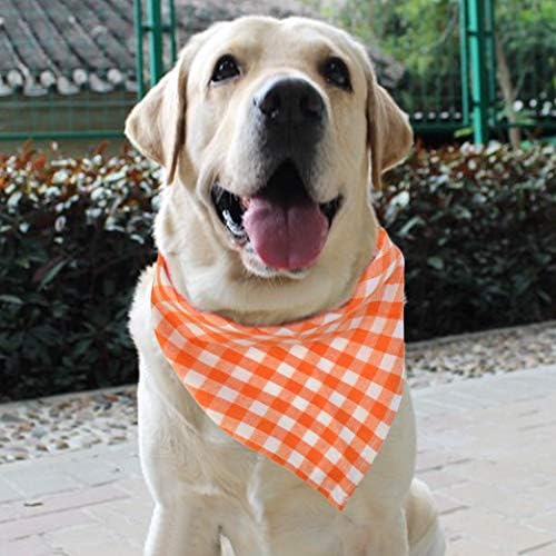 15pcs Dog Bandanas, Dog Scarf Kerchief Dog Bibs Washable Girl Boy Dog Bandanas Set Cotton Checkered Pet Dog Bandanas Outdoor Dog Fall Bandanas Accessories for Small Medium Large Dogs Cat Pet - Image 6