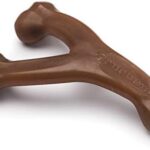 Benebone Wishbone Durable Dog Chew Toy for Aggressive Chewers, Real Peanut, Made in USA, Medium