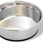 Van Ness Pets Large Stainless Steel Dog Bowl, 96 OZ, Natural