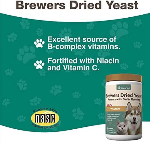NaturVet Brewers Dried Yeast Formula with Garlic Flavoring Plus Vitamins for Dogs and Cats, Powder, Made in The USA with Globally Source Ingredients 1 Pound - Image 4