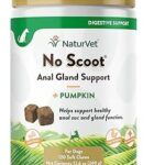NaturVet - No Scoot for Dogs - 120 Soft Chews - Plus Pumpkin - Supports Healthy Anal Gland & Bowel Function - Enhanced with Beet Pulp & Psyllium Husk