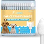 Dog Ear Cleaner dog ear infection treatment Gourd-shaped swabs prevent accidental injury to the ear canal for safer cleaning of your pet's ears. Specifically designed for dogs and cats - Large