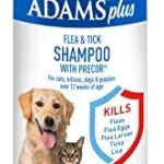 Adams Plus Flea & Tick Shampoo with Precor for Cats, Kittens, Dogs & Puppies Over 12 Weeks Of Age Sensitive Skin Flea Treatment | Kills Adult Fleas, Flea Eggs, Ticks, and Lice