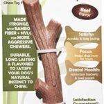 SPOT by Ethical Products- Bambone Bamboo Stick Durable Dog Chew Toy for Aggressive Chewers – Great Toy for Puppies and Puppy Teething – A Non Splintering Alternative to Real Wood - Large