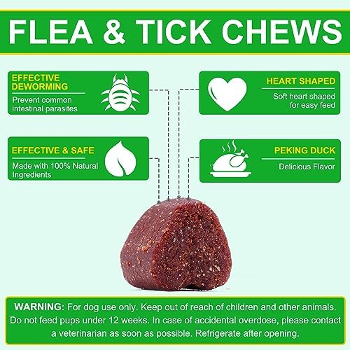 Flea & Tick Prevention for Dogs Chewable, Natural Flea and Tick Supplement for Dogs, 150 Flea and Tick Chews for Dogs, Oral Flea Pills for All Breeds and Ages Dogs - Image 3
