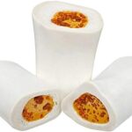 Pawstruck Filled Dog Bones Pet Food (Flavors: Peanut Butter, Cheese, Bacon, Beef, etc.) Stuffed Bulk 3 to 6" Femur Dog Dental Treats & Chews, (Cheese & Bacon Filling, Small (3"), 10 Pack), 4.37 Pounds