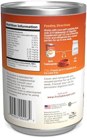 Fruitables Pumpkin Digestive Supplement – Made with Pumpkin for Dogs – Healthy Fiber Supplement for Pet Nutrition – 15 ounces - Image 9