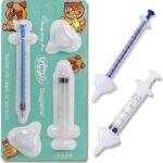 Bubble milk bowl Doggiema Silicone Feeding Nipple and Syringes for Newborn Kittens, Puppies, Rabbits, Small Animals Dongdong pet (2 Mini White Nipple+2 Syringes)