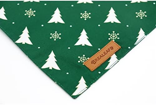 Realeaf Christmas Dog Bandanas 2 Pack, Christmas Tree and Santa Claus Dog Scarf for Boy and Girl, Premium Durable Fabric, Holiday Bandana for Small Medium Large and Extra Large Dogs (Large) - Image 4