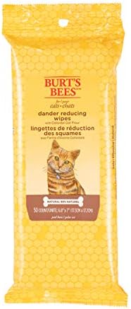 Burt's Bees for Pets Cat Natural Dander Reducing Wipes | Kitten and Cat Wipes for Grooming, 50 Count | Cruelty Free, Sulfate & Paraben Free, pH Balanced for Cats - Made in the USA - Image 2