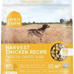 Open Farm Freeze Dried Raw Dog Food, Humanely Raised Meat Recipe with Non-GMO Superfoods and No Artificial Flavors or Preservatives (13.5 Ounce (Pack of 1), Harvest Chicken Recipe)