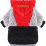 Dog Clothes for Small Dogs, Fleece Dog Hoodie Clothes, Spring Winter Cute Warm Puppy Chihuahua Sweater, Pet Doggie Sweater for Yorkie Teacup, Cat Apparel (Red, Medium)