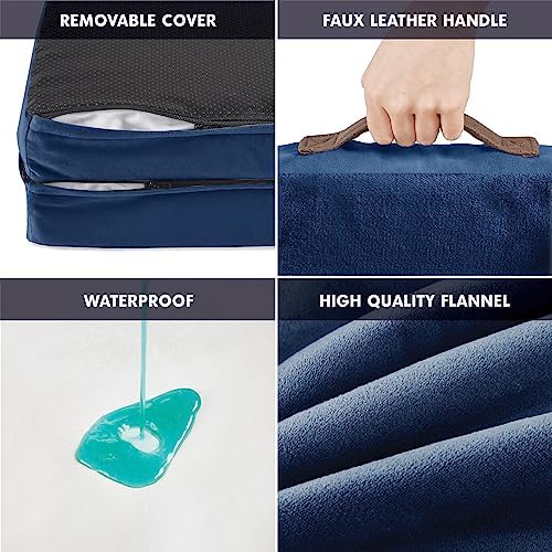 Codi Orthopedic XL Dog Beds for Extra Large Dogs with Memory Foam Layer, Waterproof Pet Bed with Removable Cover, XLarge Dog Sofa Machine Washable, Navy Blue 42 inch - Image 6