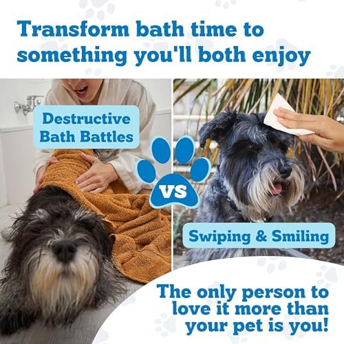 Nuesta Pets XL Hypoallergenic Pet Wipes - Deodorizing No Bath Cleaning for Dogs & Puppy Grooming | Ear, Face, Butt, Paw Wet Wipe | Enriched w/Aloe, Chamomile, Oat Amino Acids | Healthier Coat & Skin - Image 4