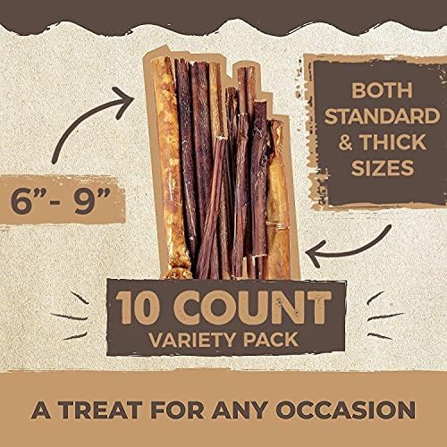 Mighty Paw Naturals Large Bully Sticks for Dogs, Protein Rich Dog Chews from Grass-Fed Beef | Thick Bully Sticks for Dental Health | Large and Small Dogs | Aggressive Chewers | 6 or 12 Inch Variety - Image 2