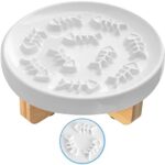 Raised Cat Dog Slow Feeder Bowl with Stand, Cat Bowls for Slow Eating, Ceramic Elevated Slow Feed Cat Bowls, Pet Bowl for Cat and Dog, Cat Puzzle Feeder for Healthy Eating Diet, 3'' High, 8.5'' Wide