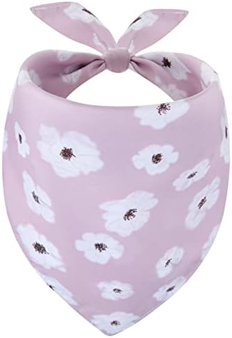 Gofshy Spring Dog Bandana XLarge-1PCS Floral Printing Dog Scarf Triangle Adjustable Breed Puppy Bandana Bib Handkerchief for Large Girl Dogs Pets Gift
