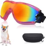 Mitubati Dog Sunglasses Pet Goggles for Medium Large UV Protection Wind Protection Dust Protection Adjustable Strap Dog Glasses Suitable for Snow Beach Motorcycle