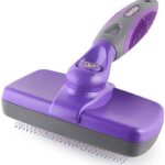 Hertko Dog & Cat Brush, Dog Brush for Shedding, Cat & Dog Grooming, Self Cleaning Slicker Brush for Pets, Grooming Brushes for Long Short Haired Dogs Cats, Deshedding Brush, Rake, Comb Sensitive Skin