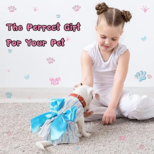 4 Pieces Dog Dresses for Small Medium Dogs Puppy Clothes Summer Princess Pet Dresses Girl Female Doggie Tutu Skirt Apparel for Chihuahua Yorkies Pup Cat Outfit(X-Small) - Image 7