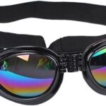 Skruffie’s Love Dog Sunglasses Adjustable Strap Pet Eye Wear Dog Goggles Fog UV Protection Windproof Small Medium Large Breed Dog Glasses