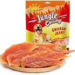 Jungle Calling Dog Treats Chicken Jerky Training Treats, Slow Roasted Snacks for Medium and Large Dogs Chewy Treats 10.6 Ounce (Chicken Jerky)