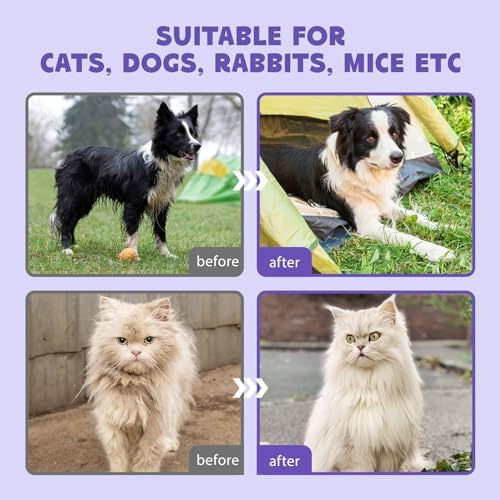 HICC PET Cleaning Deodorizing Bathing Wipes for Dogs and Cats, Hypoallergenic Dogs Grooming Wipes, Coconut Oil Nourish Fur, Cat Cleaning Gloves Wipes for Daily Care and Traveling - Unscented - Image 5