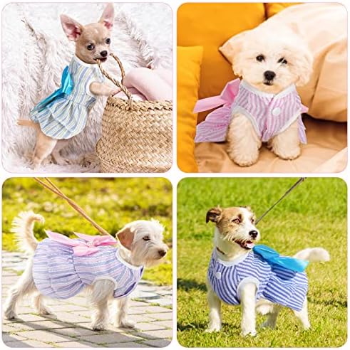 4 Pieces Dog Dresses for Small Medium Dogs Puppy Clothes Summer Princess Pet Dresses Girl Female Doggie Tutu Skirt Apparel for Chihuahua Yorkies Pup Cat Outfit(X-Small) - Image 6