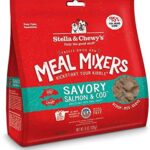 Stella & Chewy's Freeze Dried Raw Savory Salmon & Cod Meal Mixer – Dog Food Topper for Small & Large Breeds – Grain Free, Protein Rich Recipe – 8 oz Bag