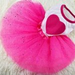Idepet Spring Summer Pet Dog Cat Puppy Tutu Princess Dress Heart Printed Lace Dog Skirt Pet Apparel Dog Dress(Large)